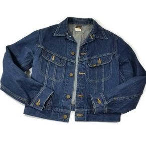 Vintage LEE Denim Jean Jacket Boys Sz 16 USA
